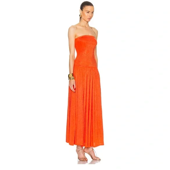 ZIMMERMANN Tranquility pleated strapless maxi dress - Picture 3 of 10